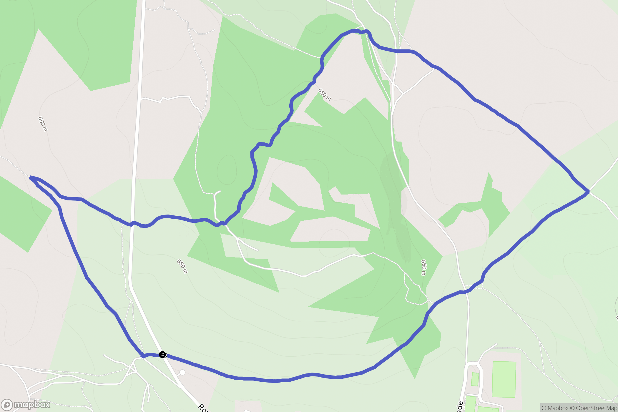 Montrozier : carte du parcours de randonnée - France