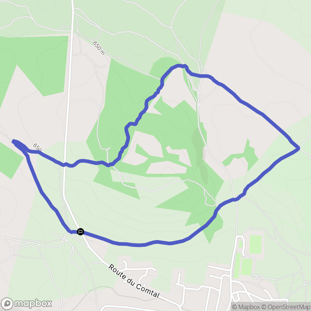 Montrozier : carte du parcours de randonnée - France