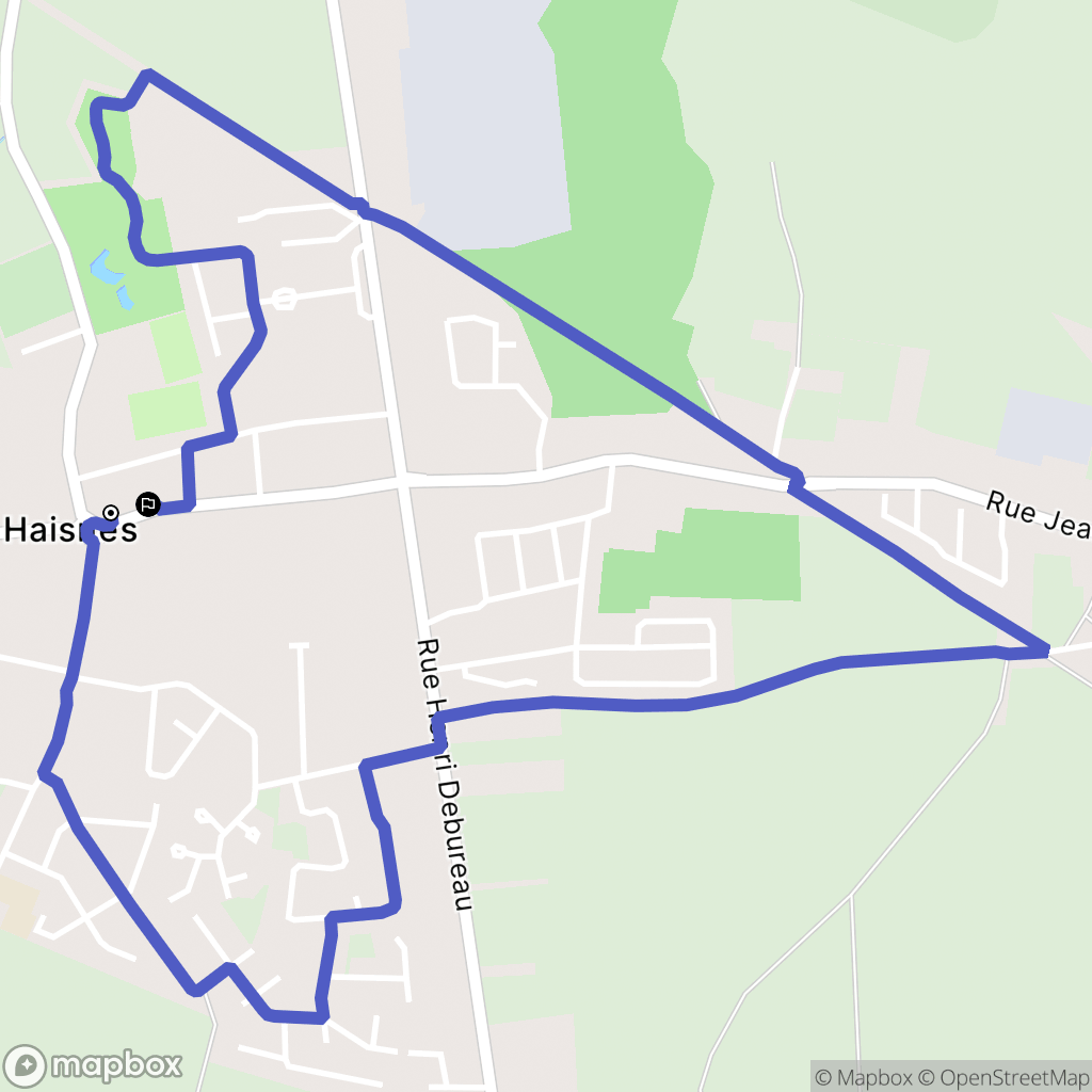 Haisnes : carte du parcours de randonnée - France