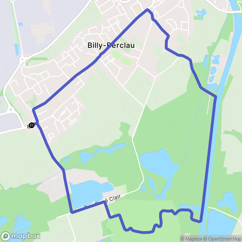 Billy-Berclau : carte du parcours de randonnée - France