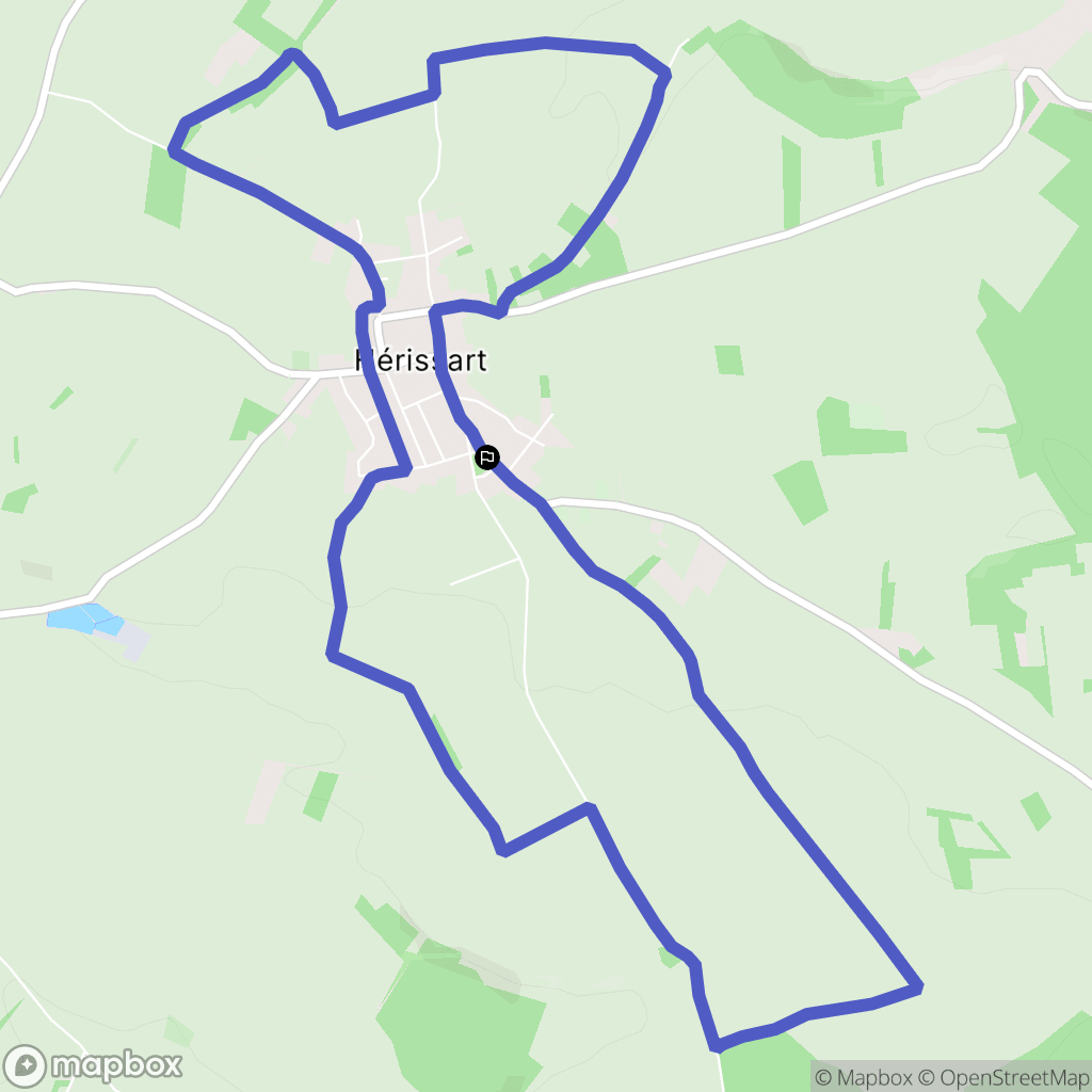 Hérissart : carte du parcours de randonnée - France