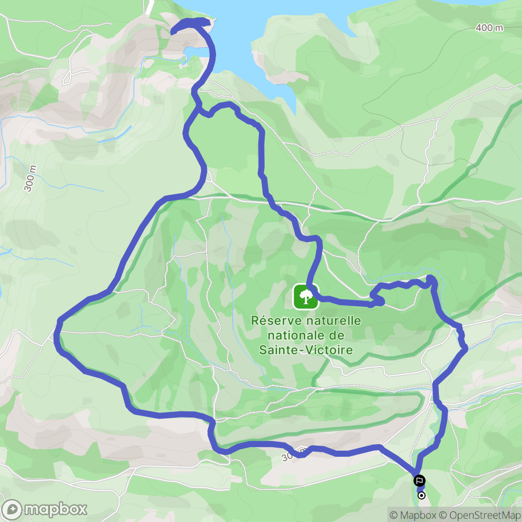 Beaurecueil : carte du parcours de randonnée - France