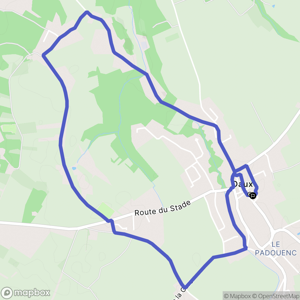 Daux : carte du parcours de randonnée - France