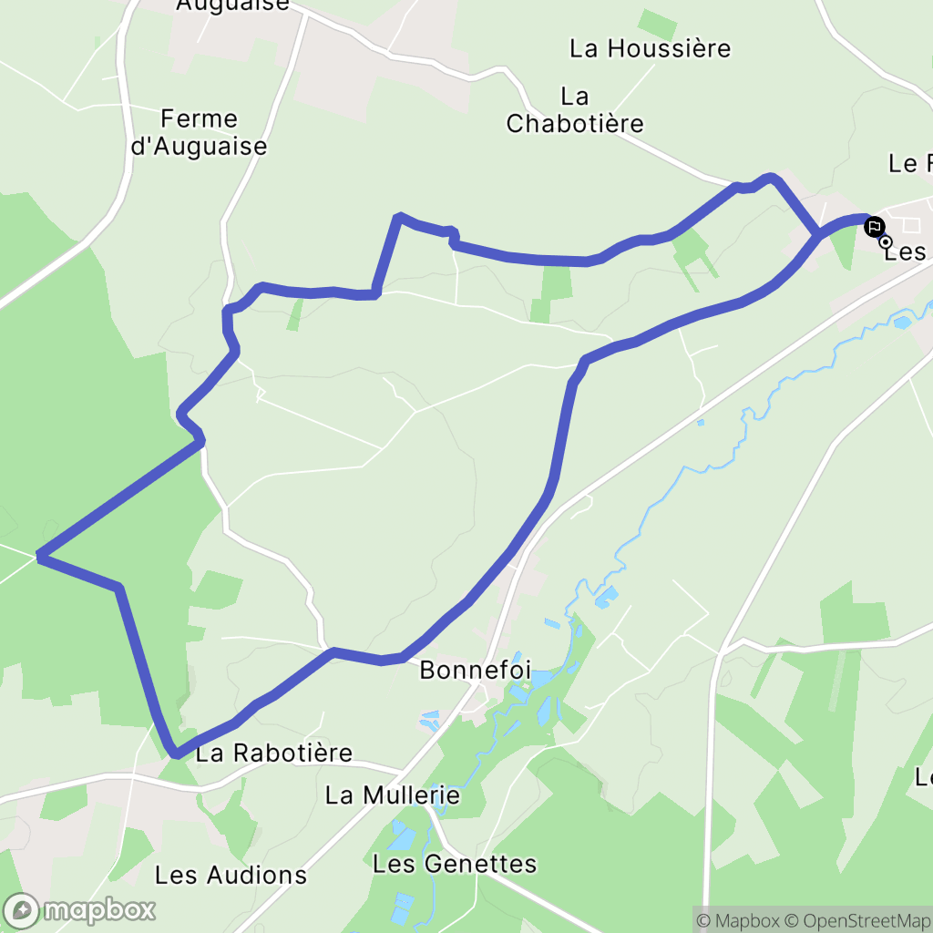 Les Aspres : carte du parcours de randonnée - France