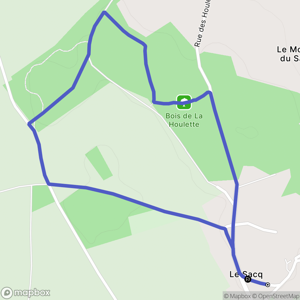 Mesnils-sur-Iton : carte du parcours de randonnée - France