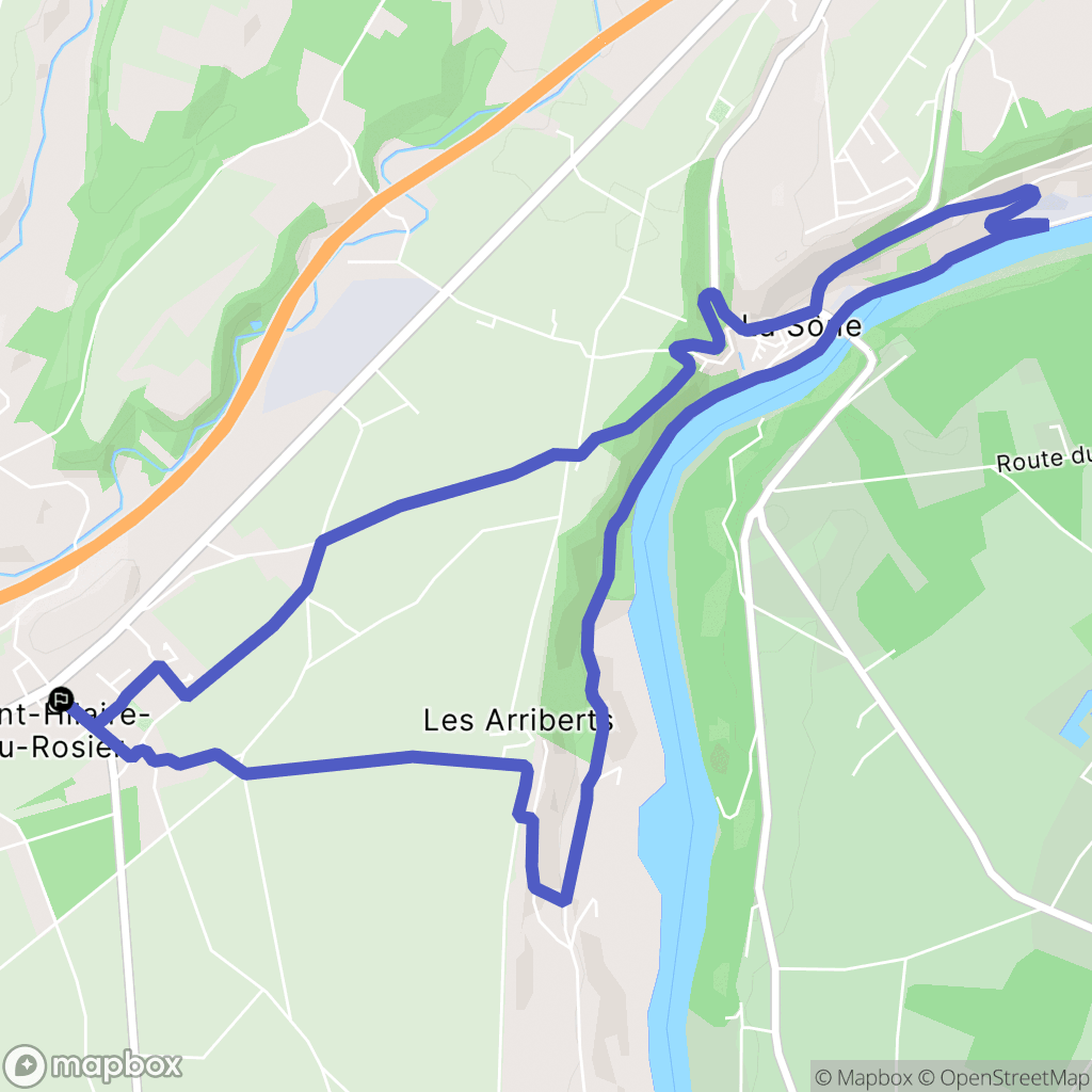 Saint-Hilaire-du-Rosier : carte du parcours de randonnée - France