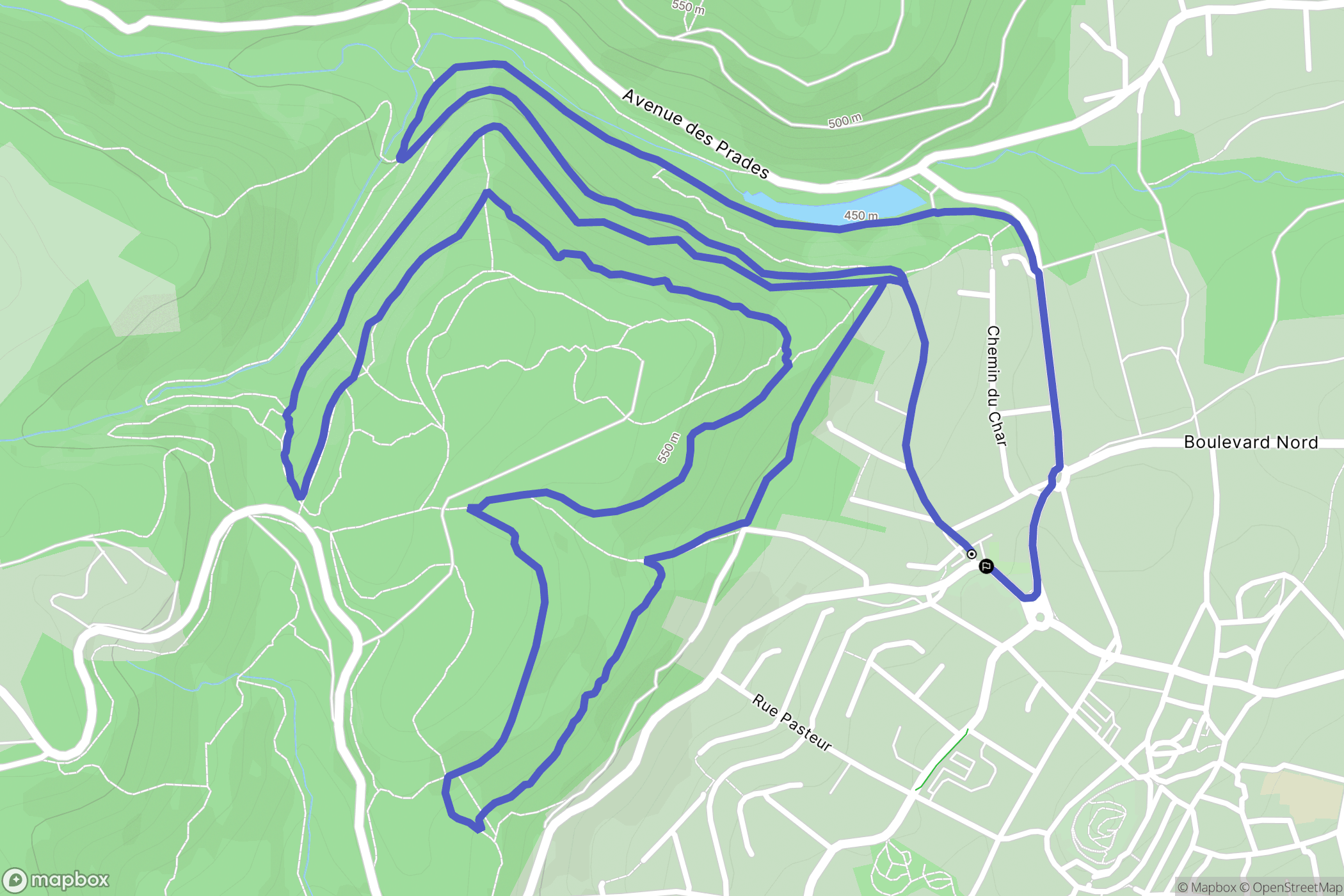 Châtel-Guyon : carte du parcours de randonnée - France