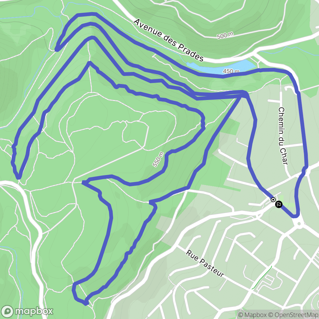 Châtel-Guyon : carte du parcours de randonnée - France