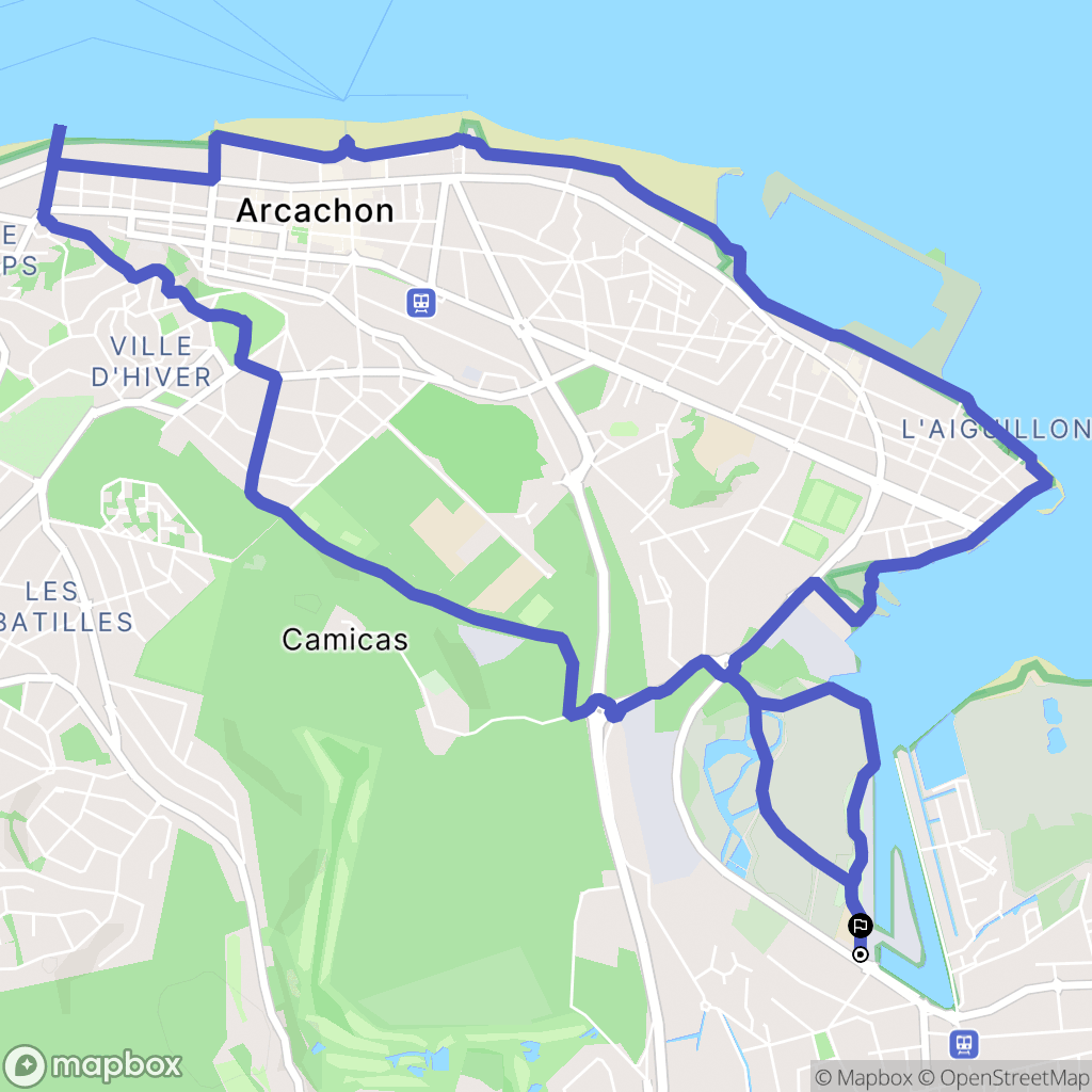La Teste-de-Buch : carte du parcours de randonnée - France