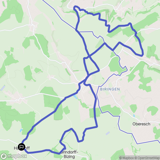Halstroff : carte du parcours de randonnée - France