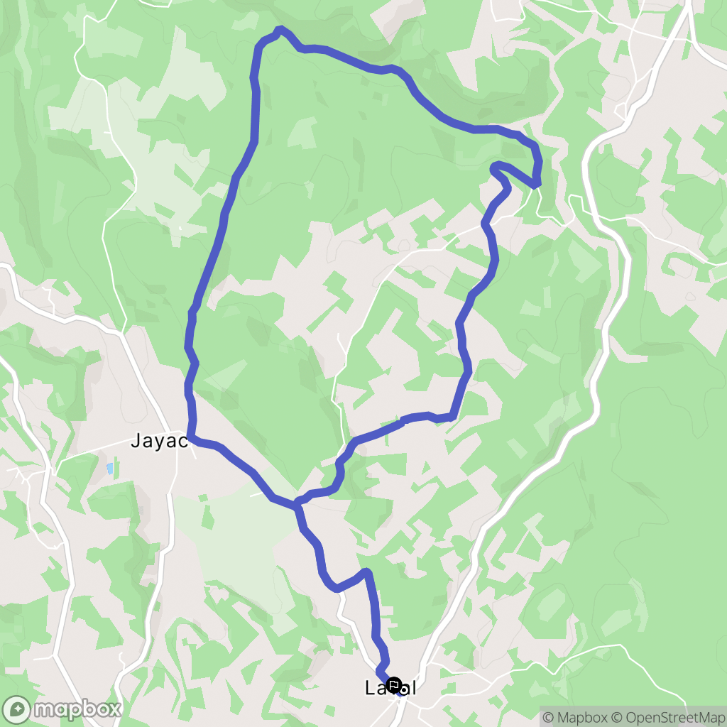 Jayac : carte du parcours de randonnée - France
