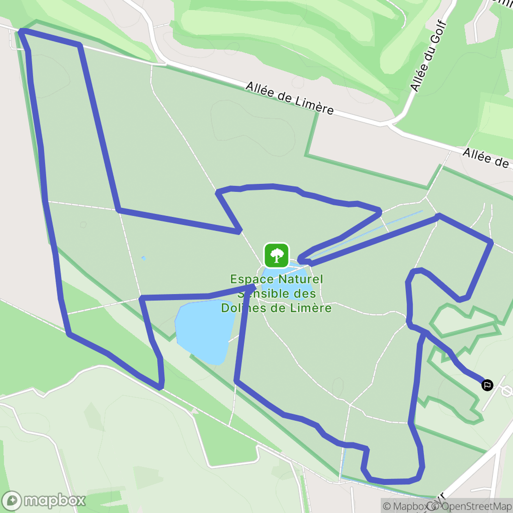 Ardon : carte du parcours de randonnée - France