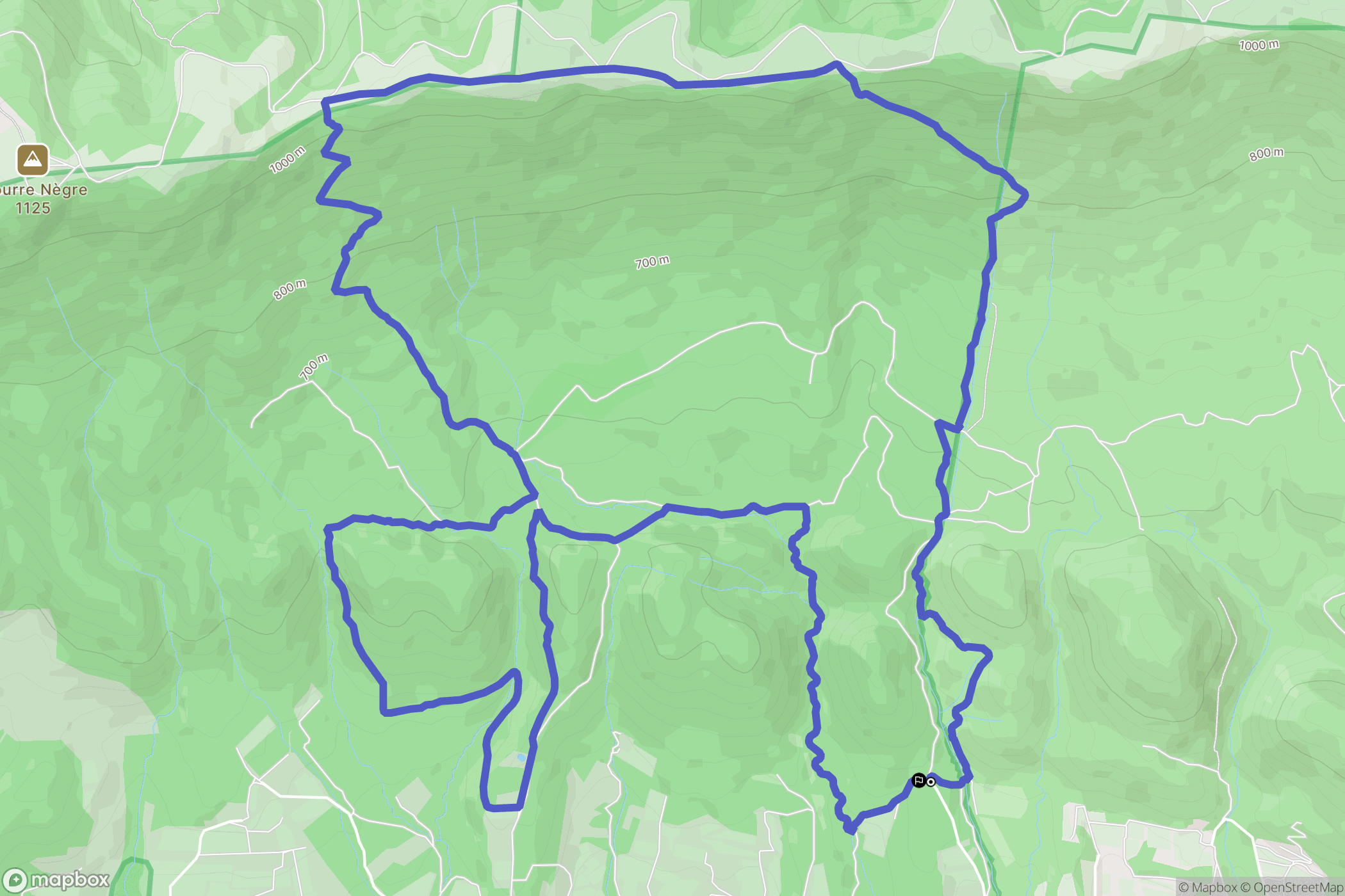 Cabrières-d'Aigues : carte du parcours de randonnée - France
