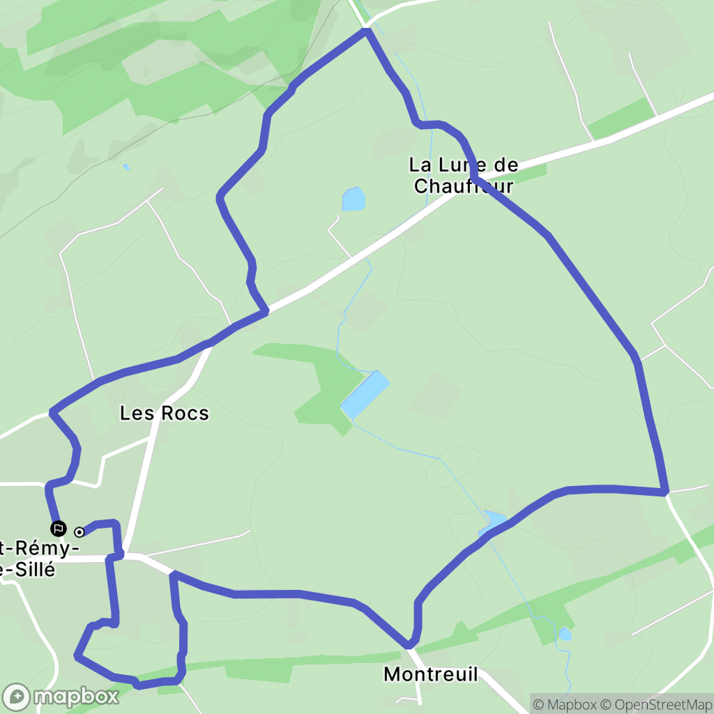 Saint-Rémy-de-Sillé : carte du parcours de randonnée - France