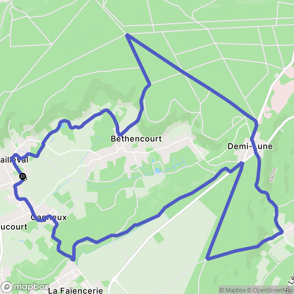 Bailleval : carte du parcours de randonnée - France