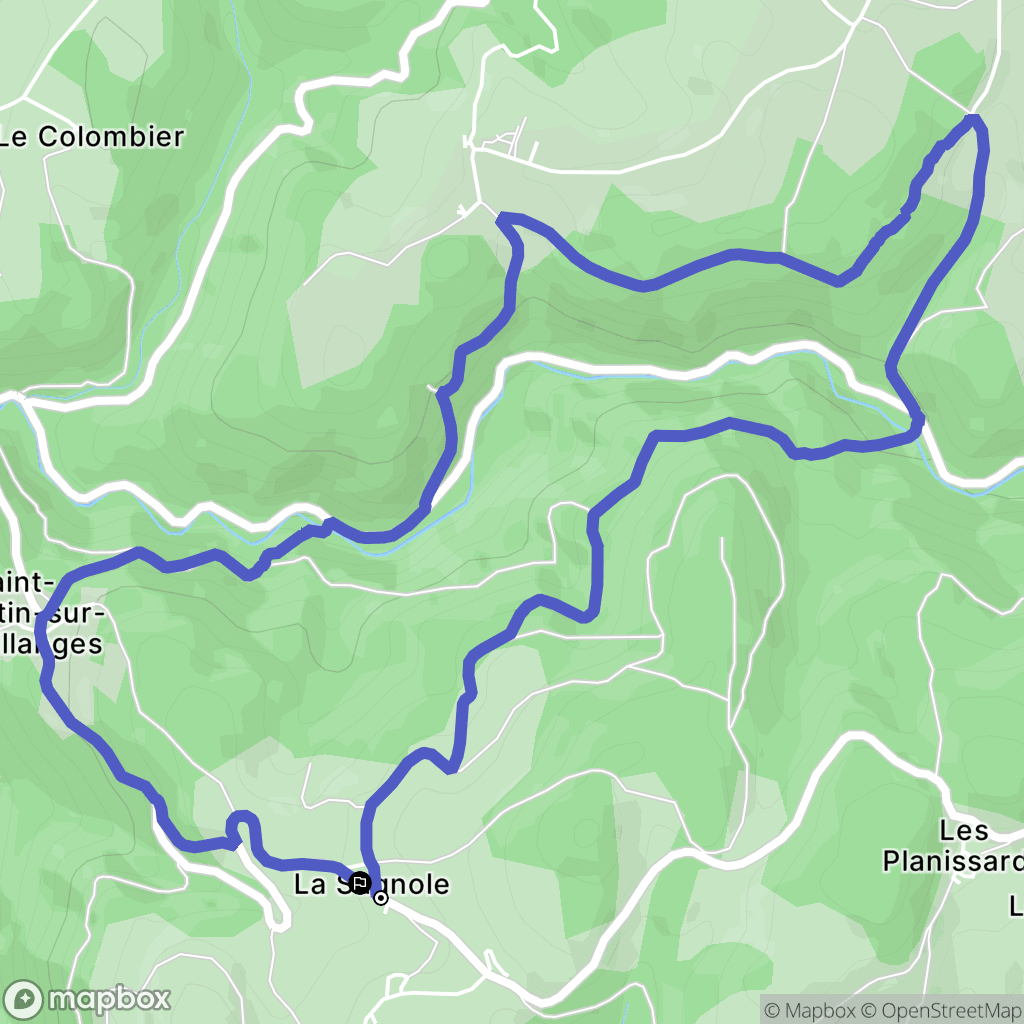 Saint-Quentin-sur-Sauxillanges : carte du parcours de randonnée - France
