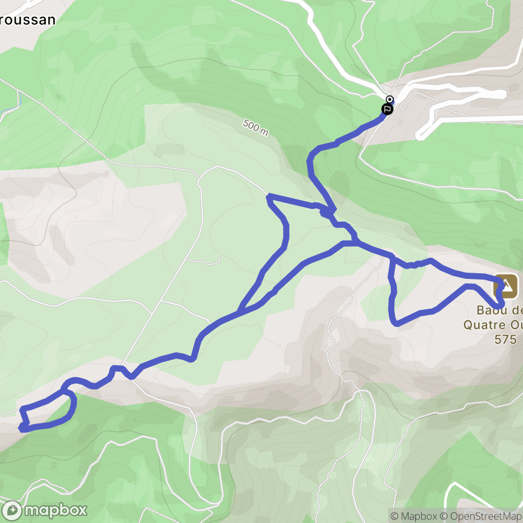 Évenos : carte du parcours de randonnée - France