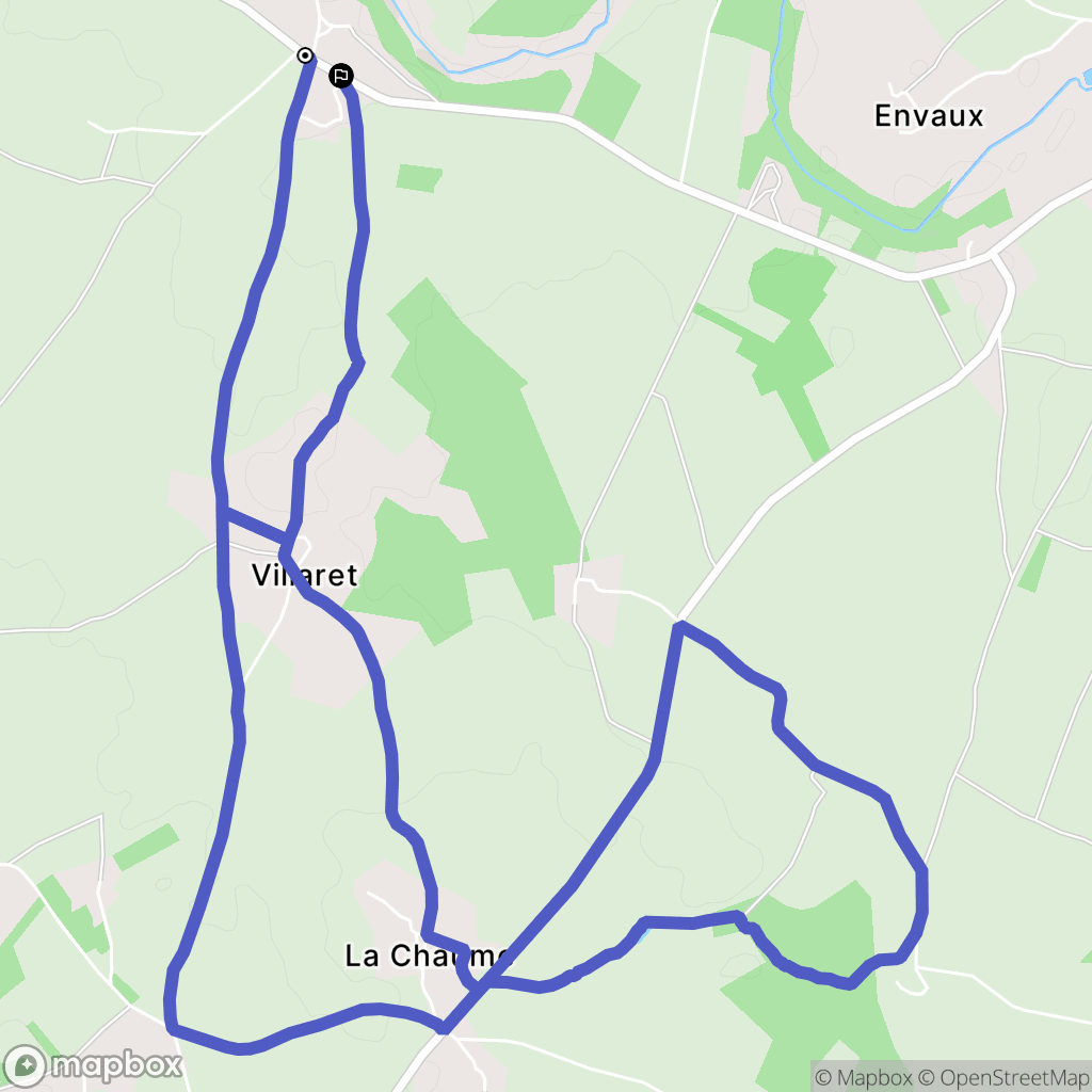 Sommières-du-Clain : carte du parcours de randonnée - France