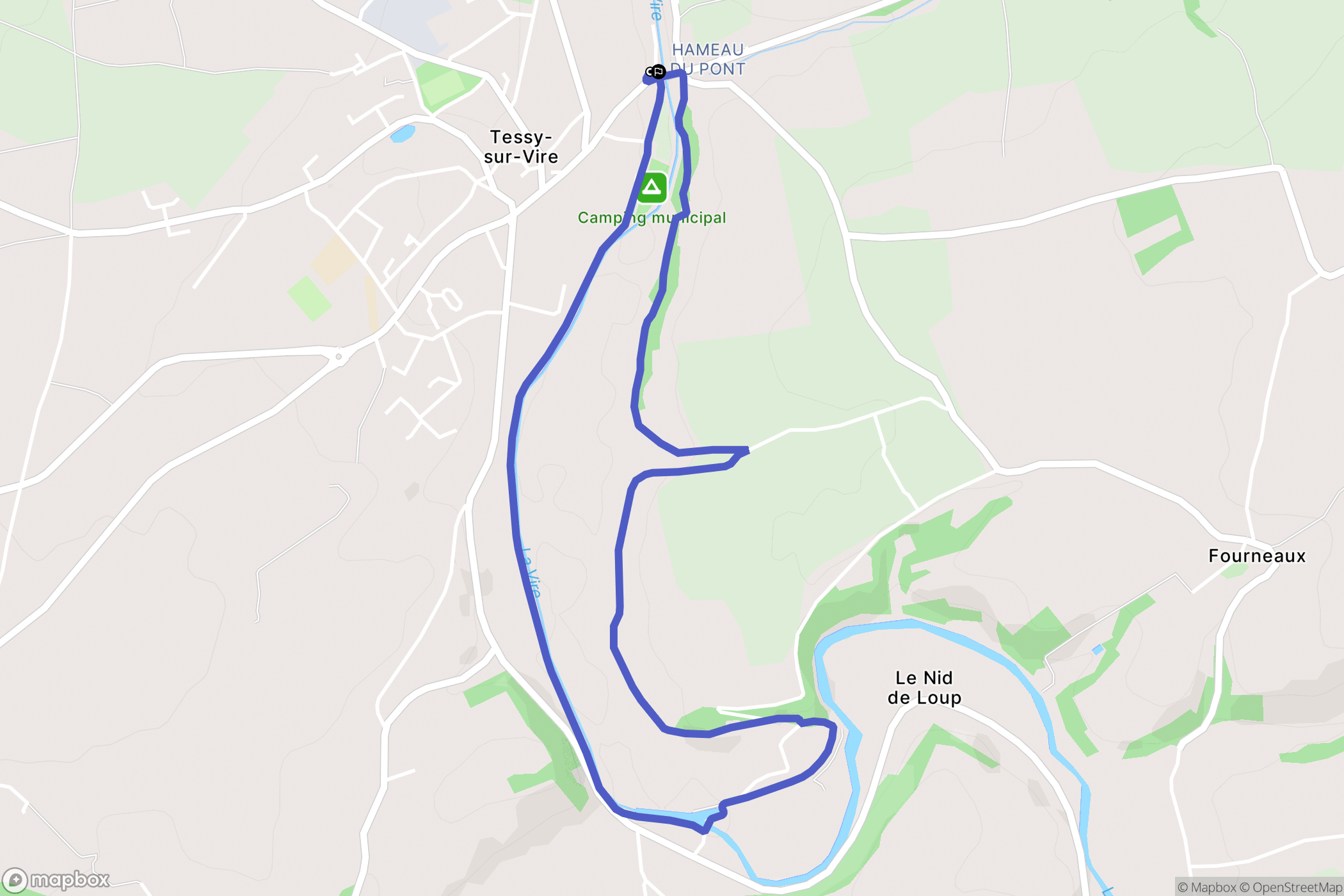 Tessy-Bocage : carte du parcours de randonnée - France