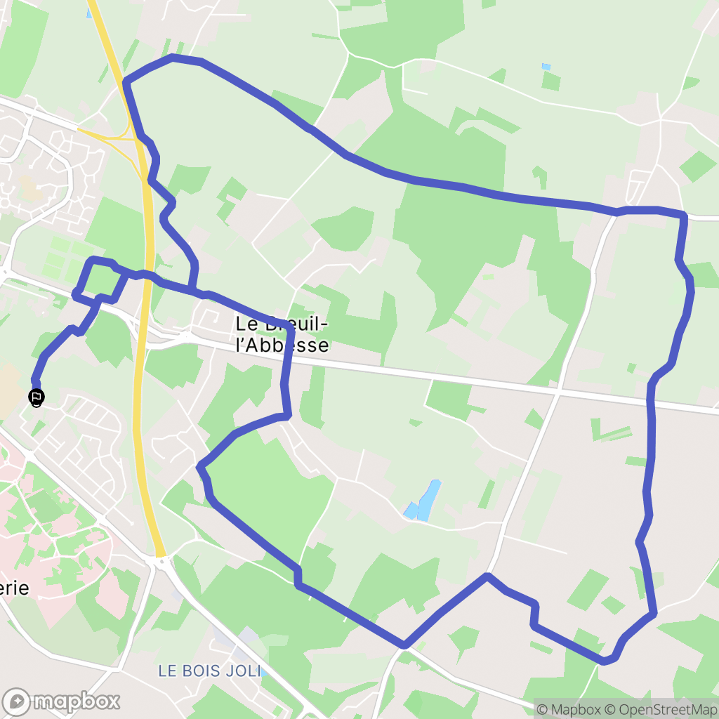 Poitiers : carte du parcours de randonnée - France