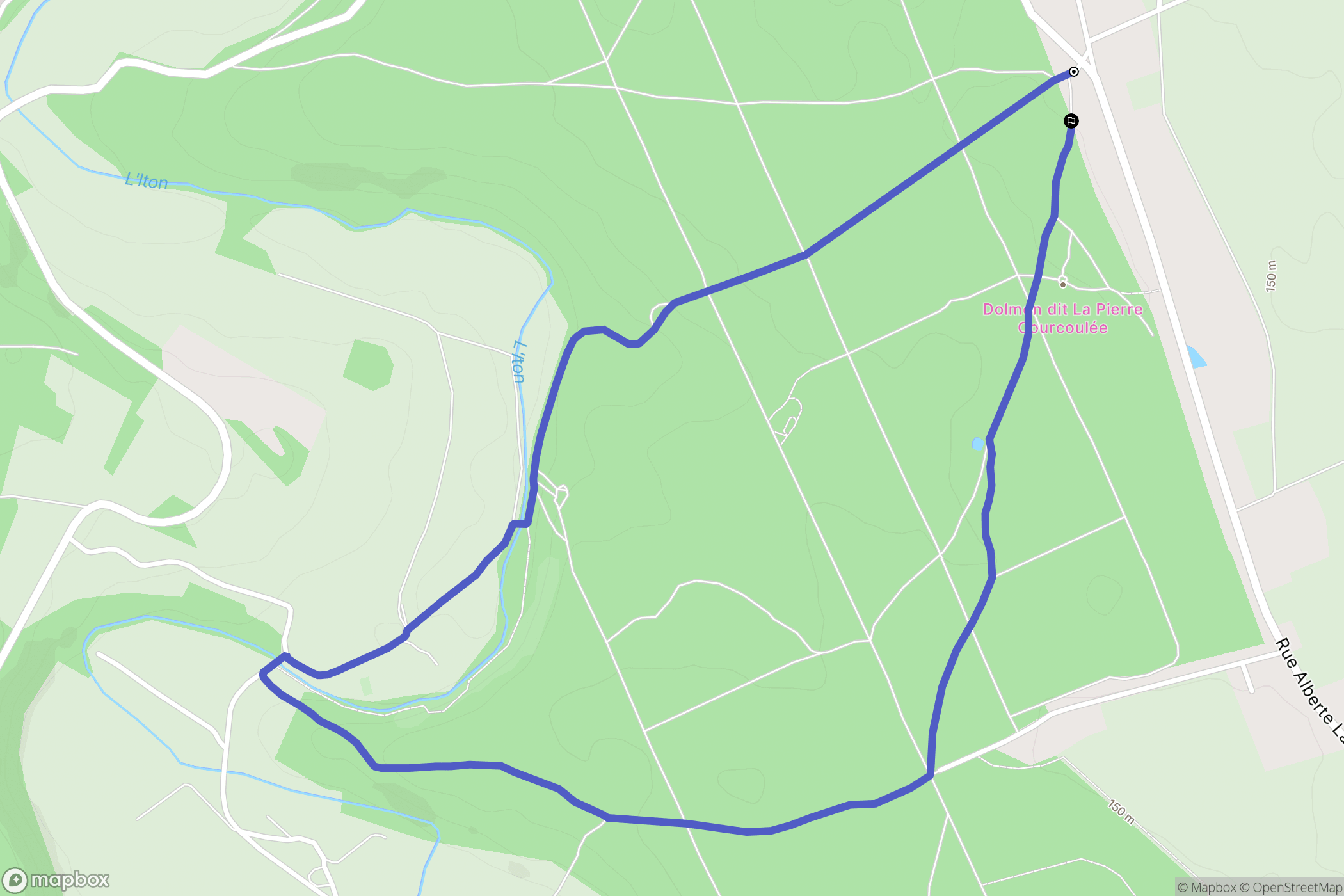 Les Ventes : carte du parcours de randonnée - France