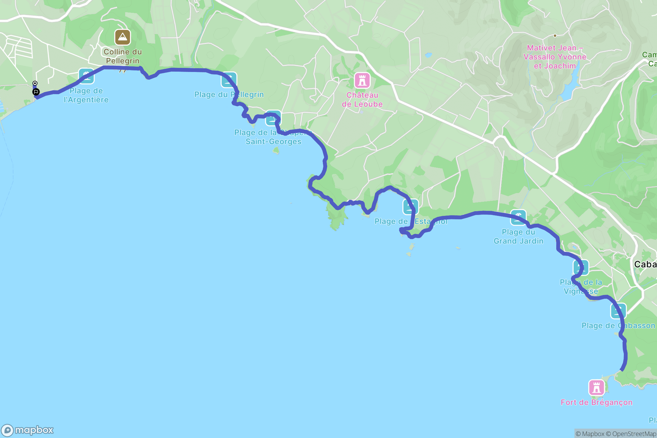 La Londe-les-Maures : carte du parcours de randonnée - France