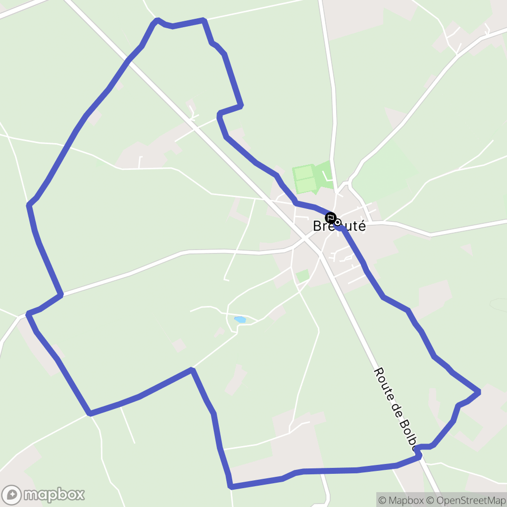 Bréauté : carte du parcours de randonnée - France