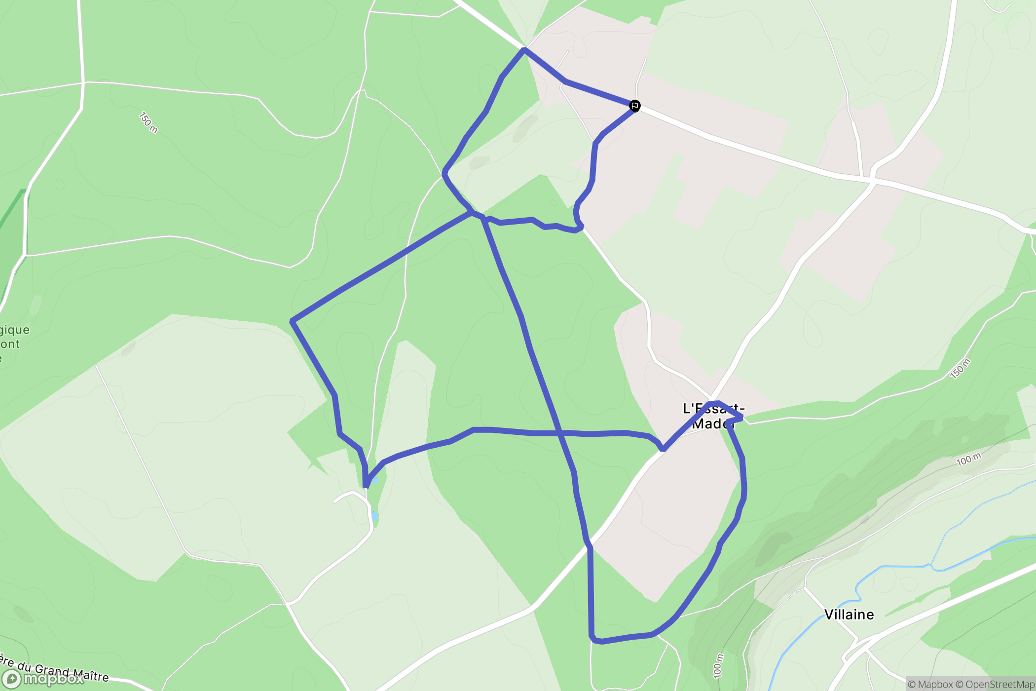 Lyons-la-Forêt : carte du parcours de randonnée - France