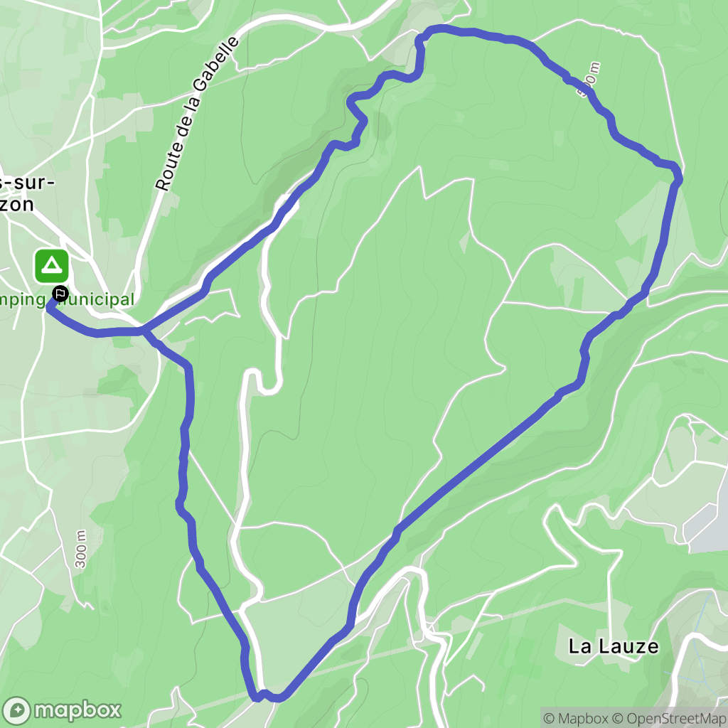 Villes-sur-Auzon : carte du parcours de randonnée - France