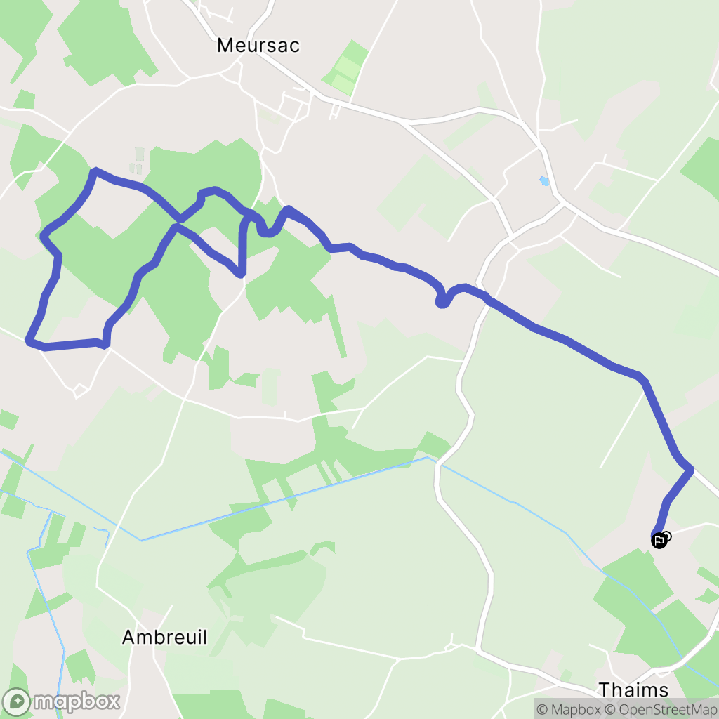 Thaims : carte du parcours de randonnée - France