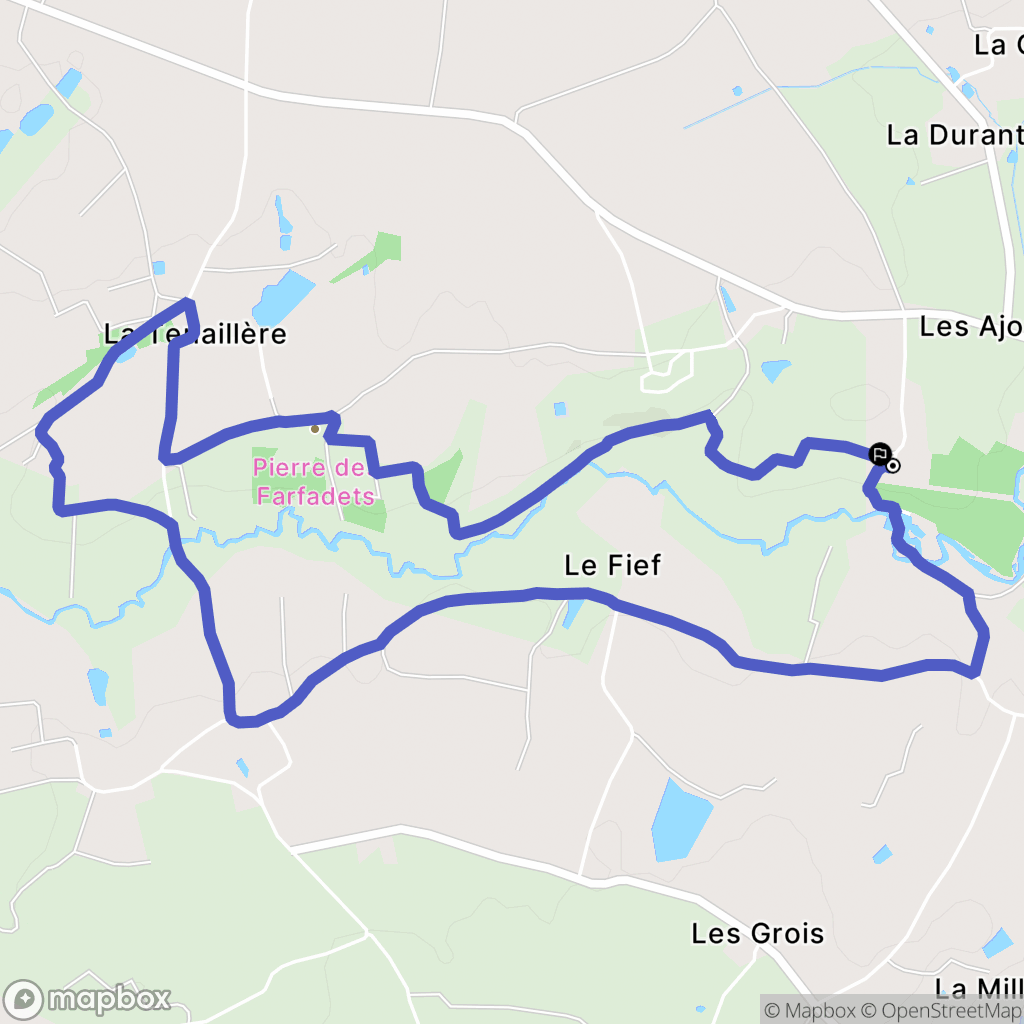 Le Poiré-sur-Vie : carte du parcours de randonnée - France