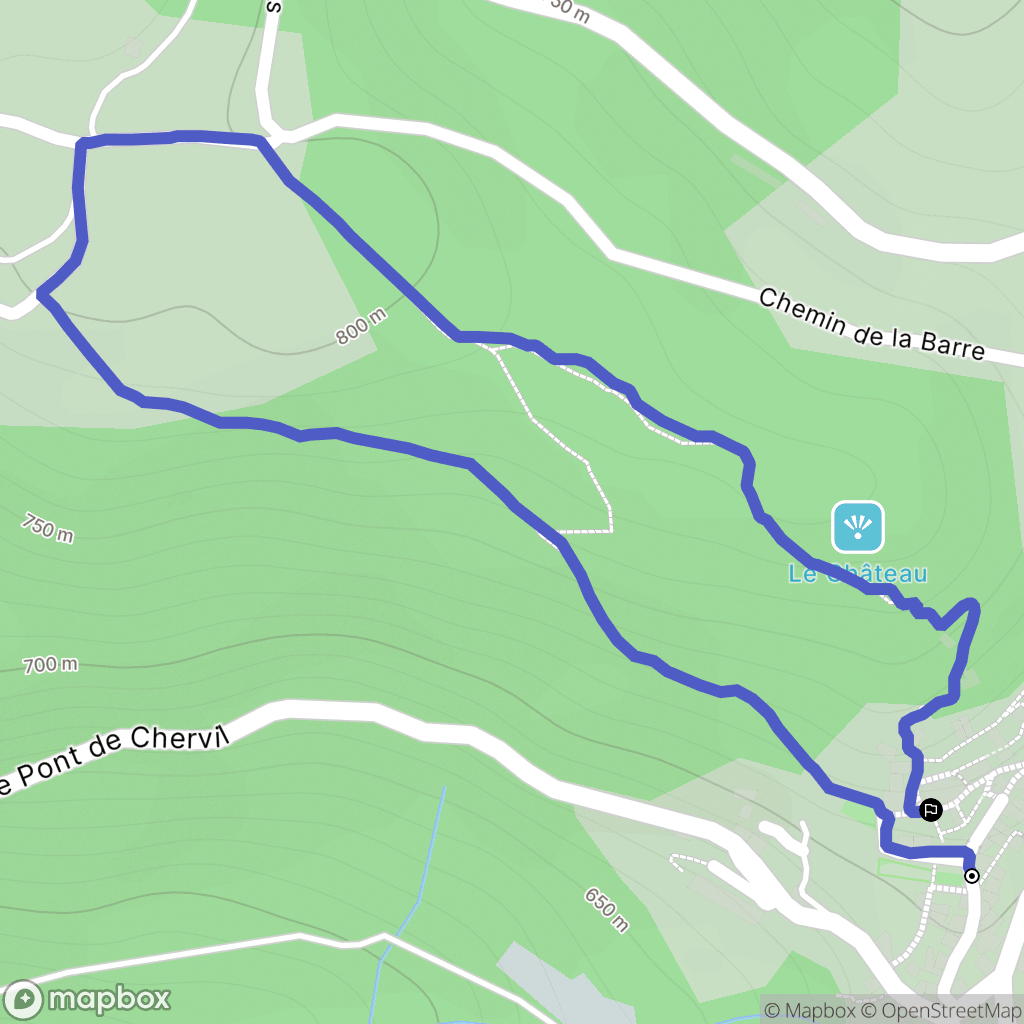 Chalencon : carte du parcours de randonnée - France