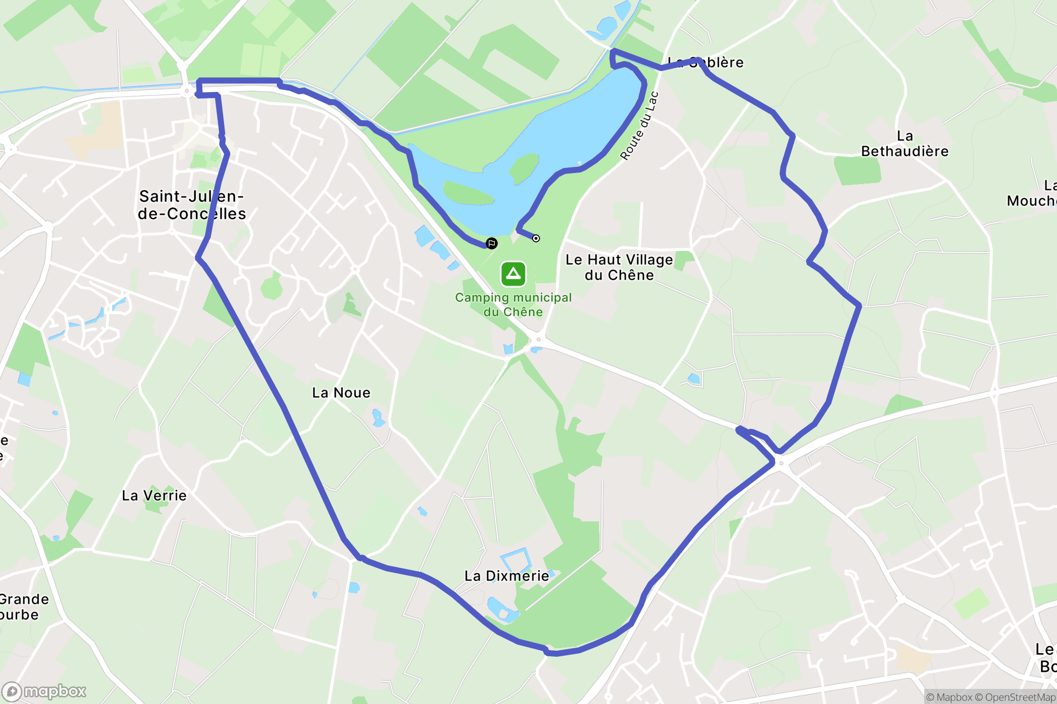 Saint-Julien-de-Concelles : carte du parcours de randonnée - France