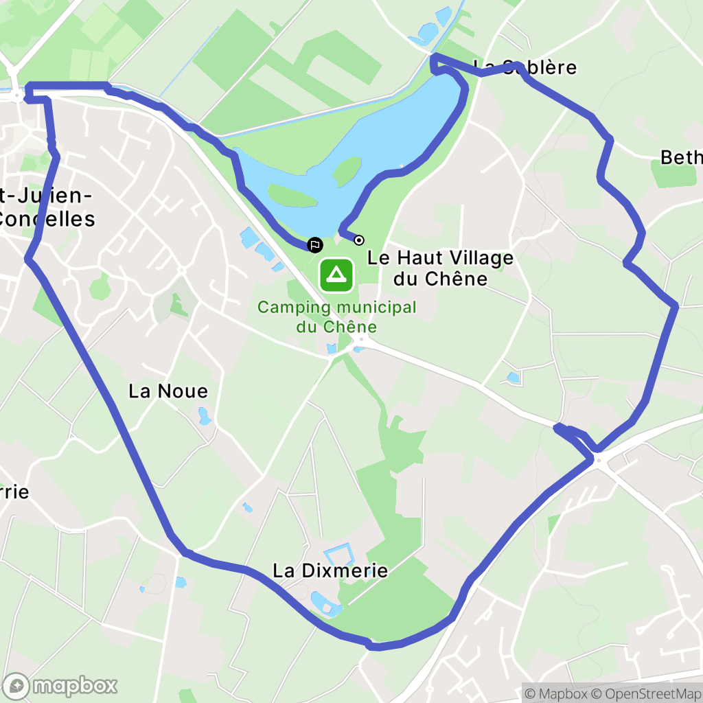 Saint-Julien-de-Concelles : carte du parcours de randonnée - France