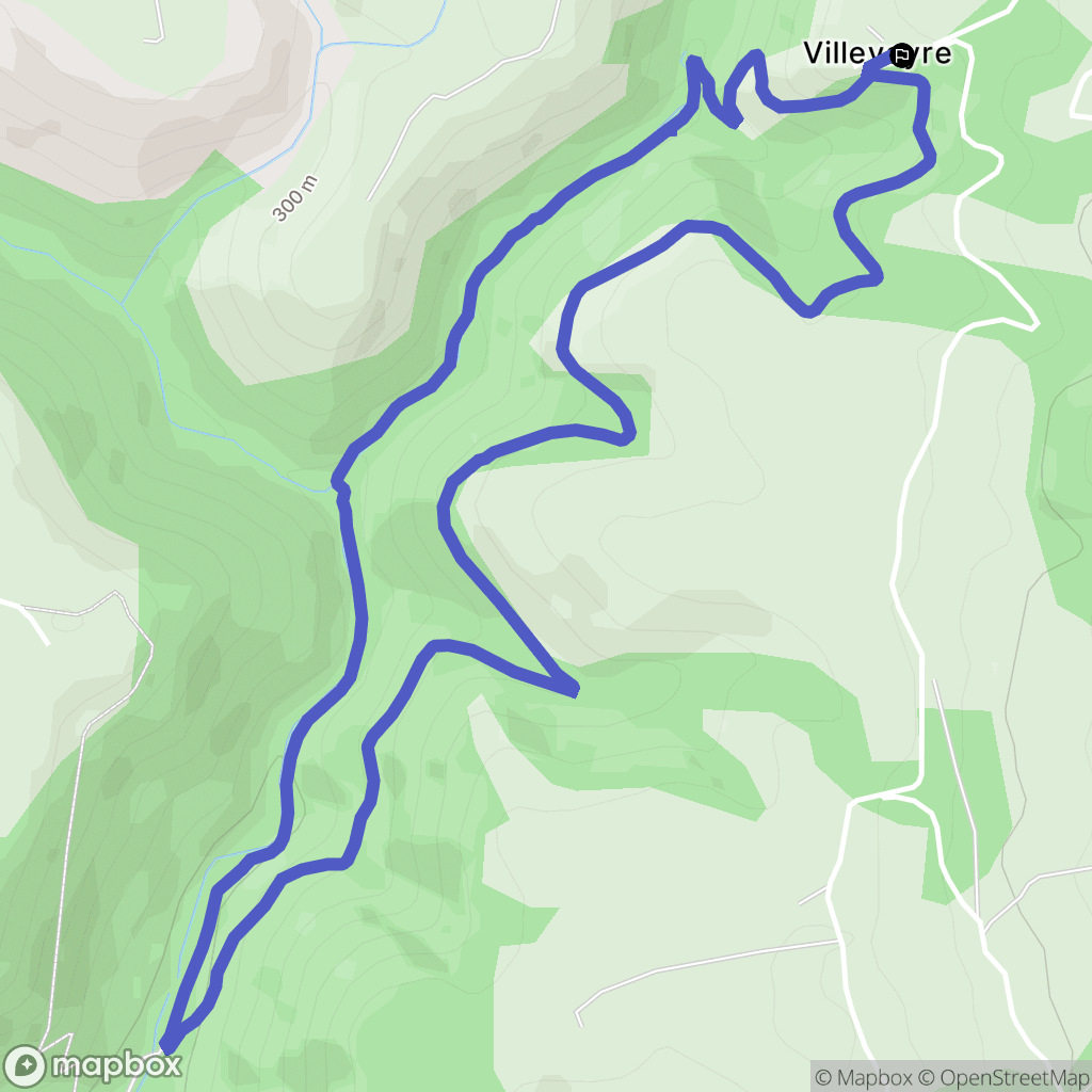Najac : carte du parcours de randonnée - France