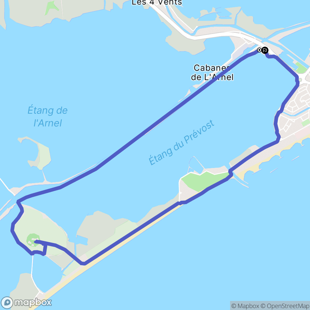 Palavas-les-Flots : carte du parcours de randonnée - France