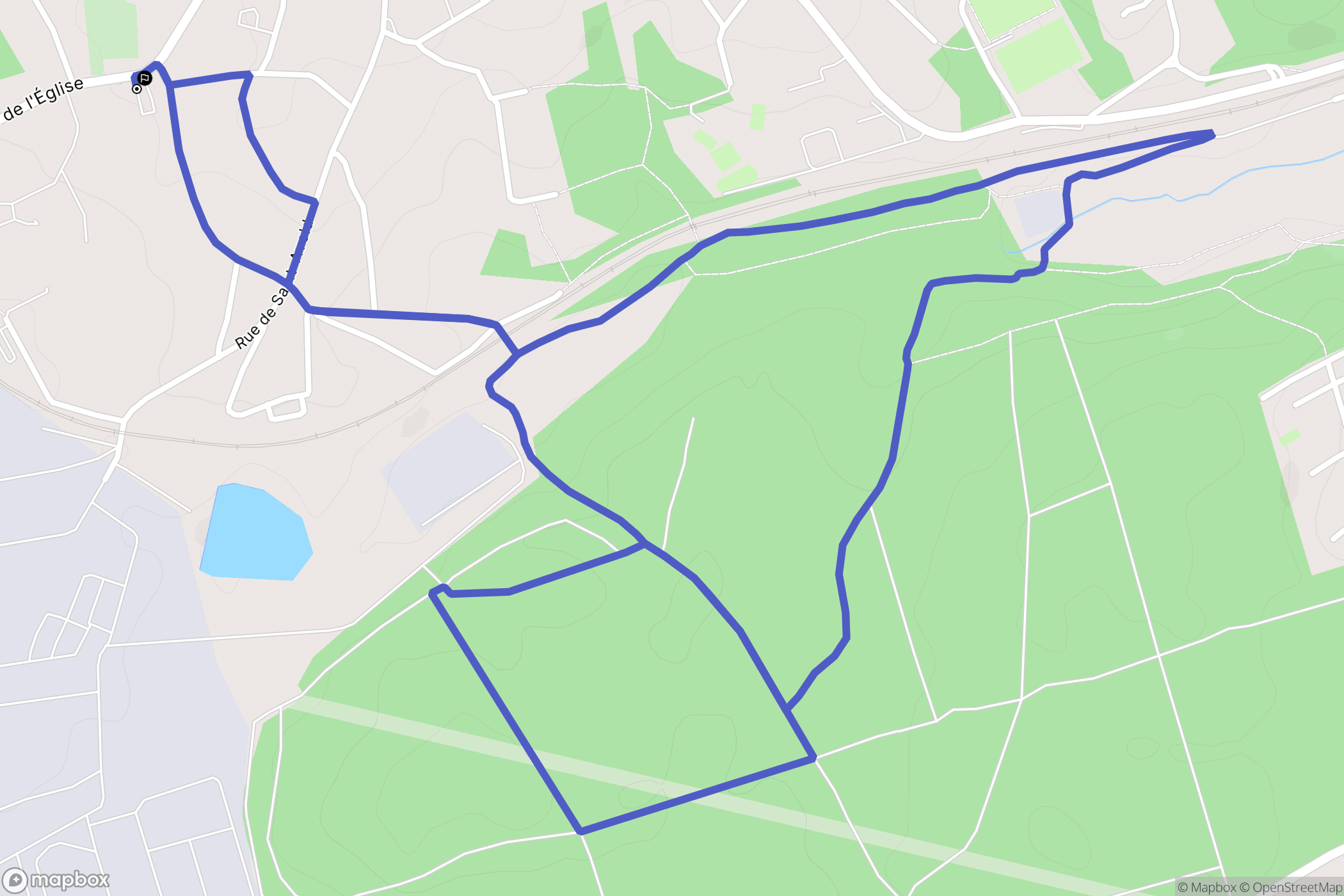 L' Hôpital : carte du parcours de randonnée - France