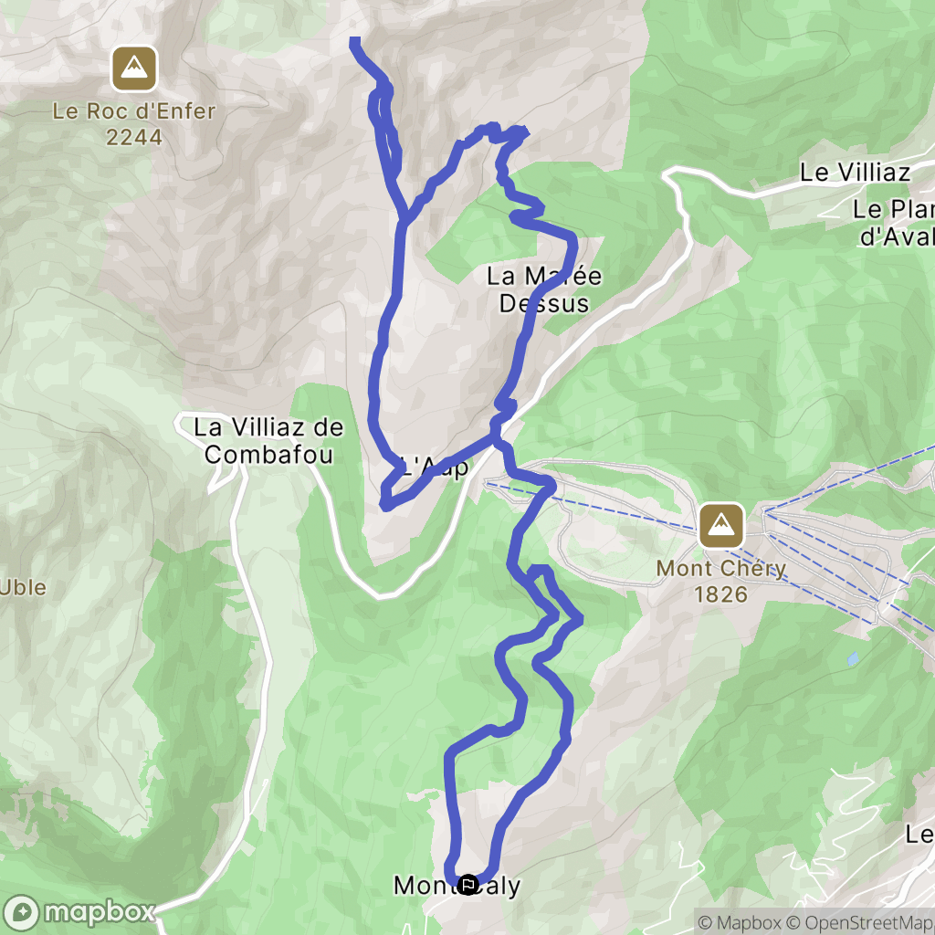 Les Gets : carte du parcours de randonnée - France