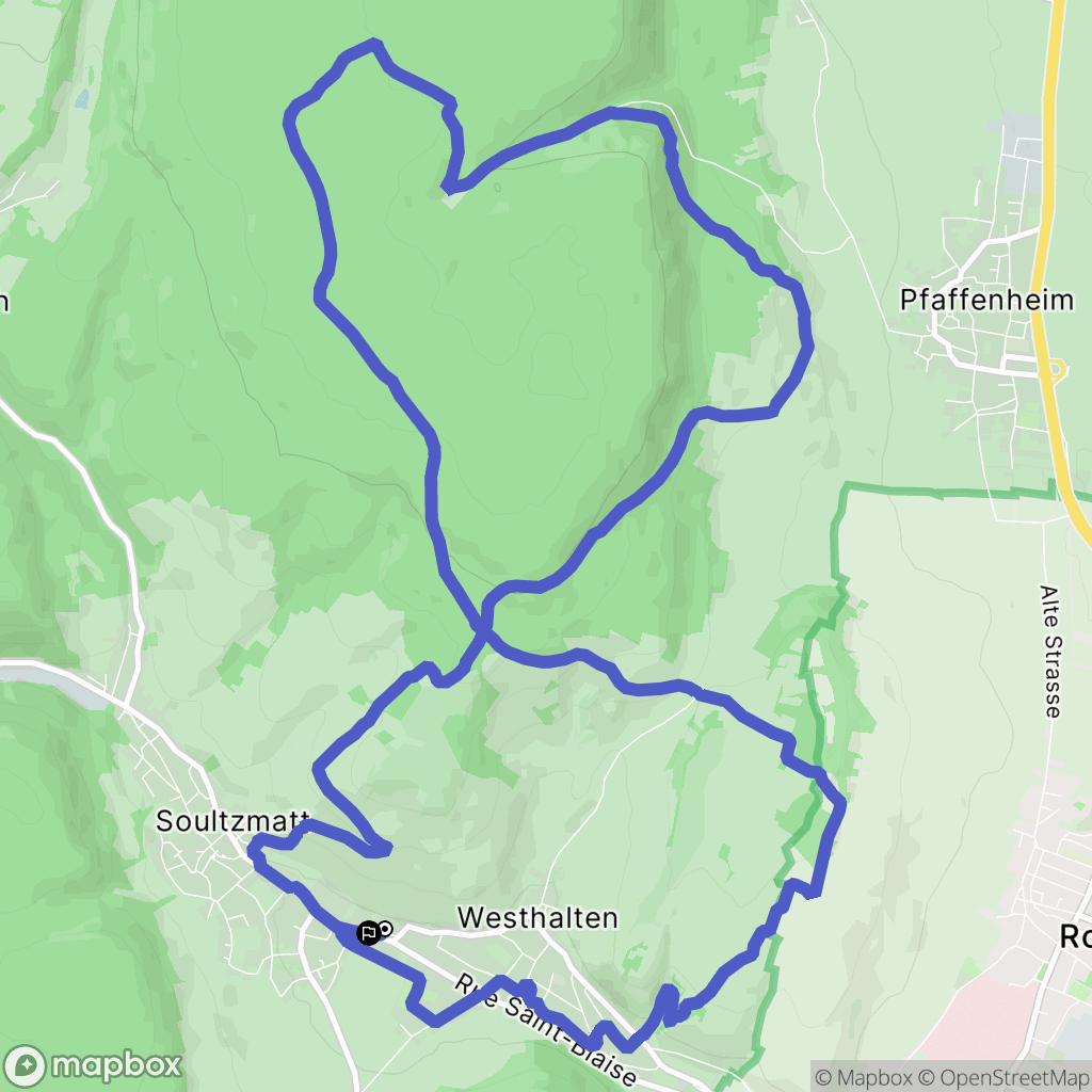 Soultzmatt : carte du parcours de randonnée - France