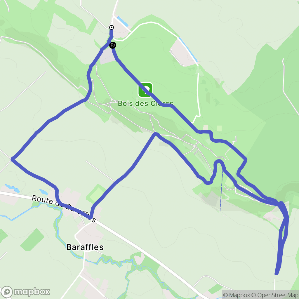 Maisnil-lès-Ruitz : carte du parcours de randonnée - France
