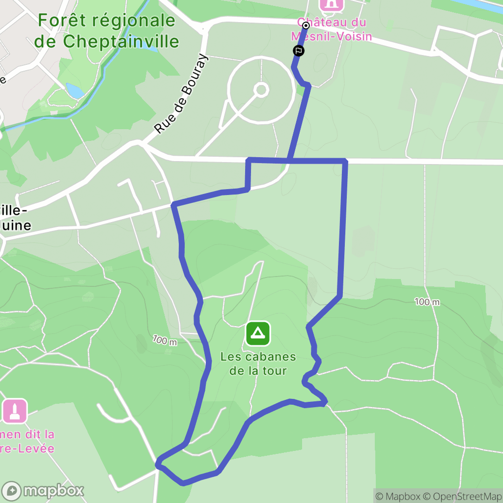 Janville-sur-Juine : carte du parcours de randonnée - France