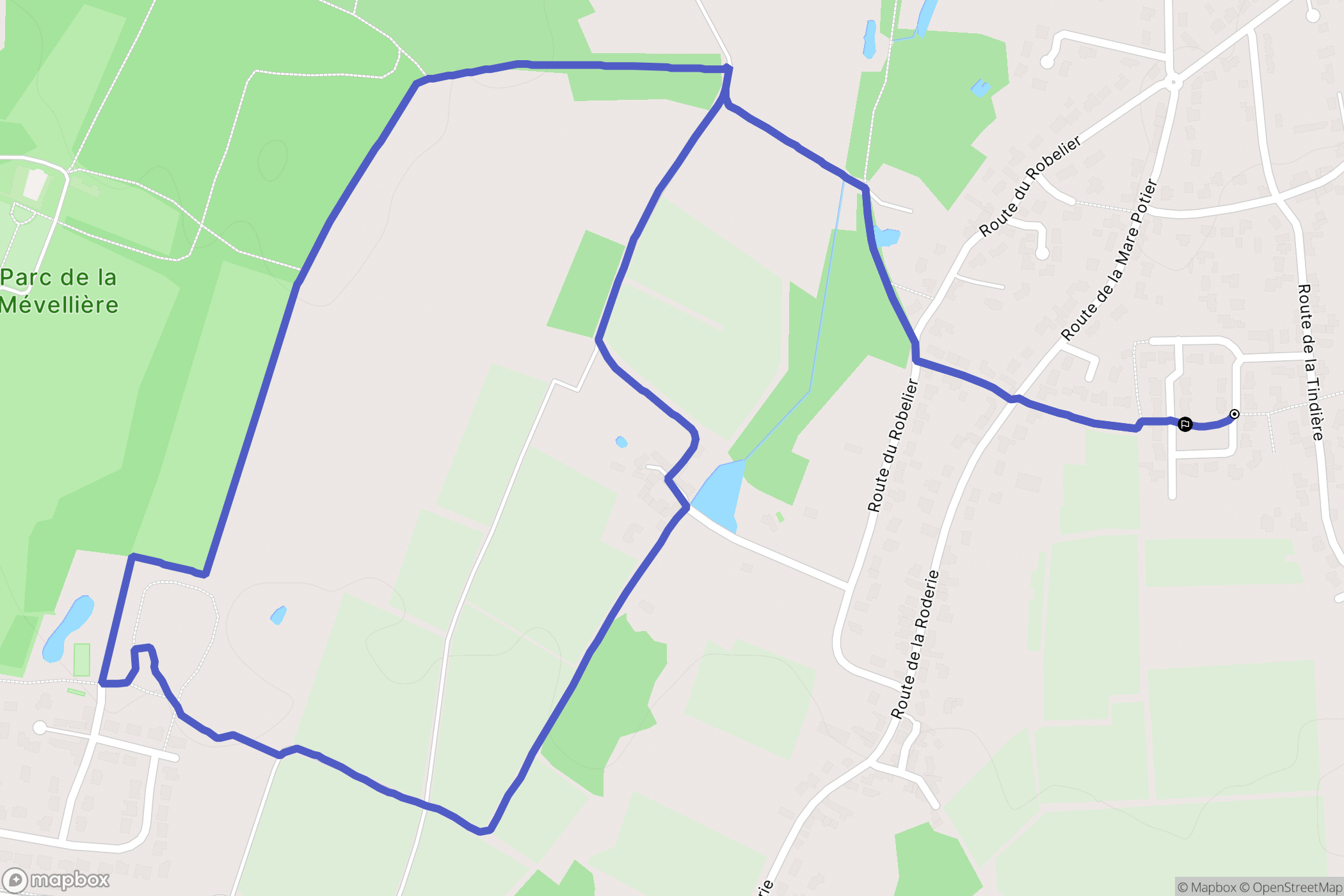 Bouaye : carte du parcours de randonnée - France
