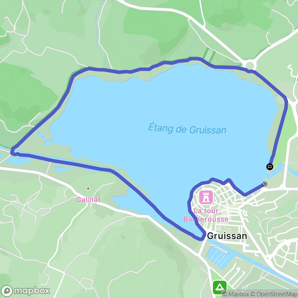 Gruissan : carte du parcours de randonnée - France