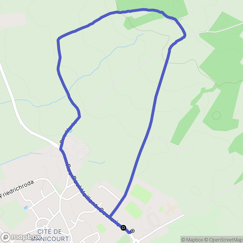 Nouvion-sur-Meuse : carte du parcours de randonnée - France