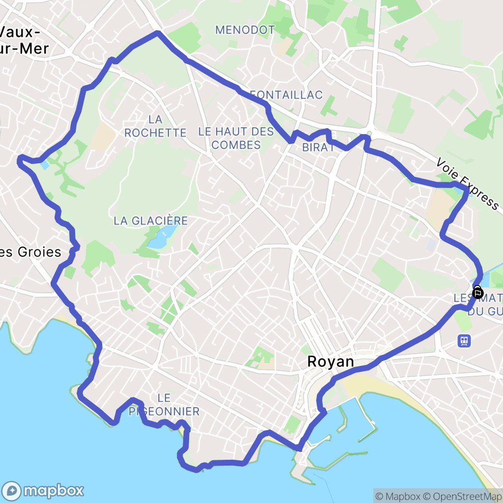 Royan : carte du parcours de randonnée - France