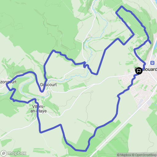 Dieulouard : carte du parcours de randonnée - France