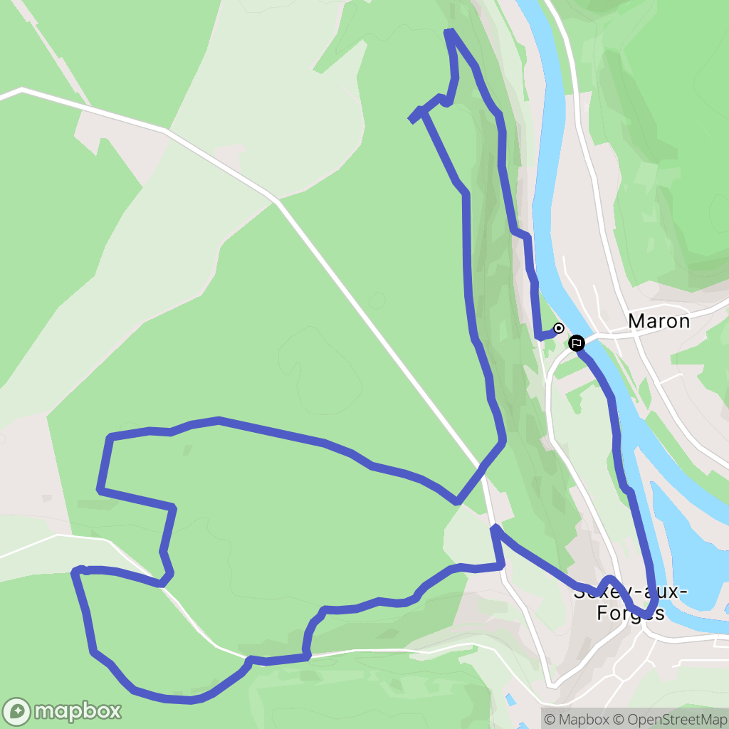 Maron : carte du parcours de randonnée - France