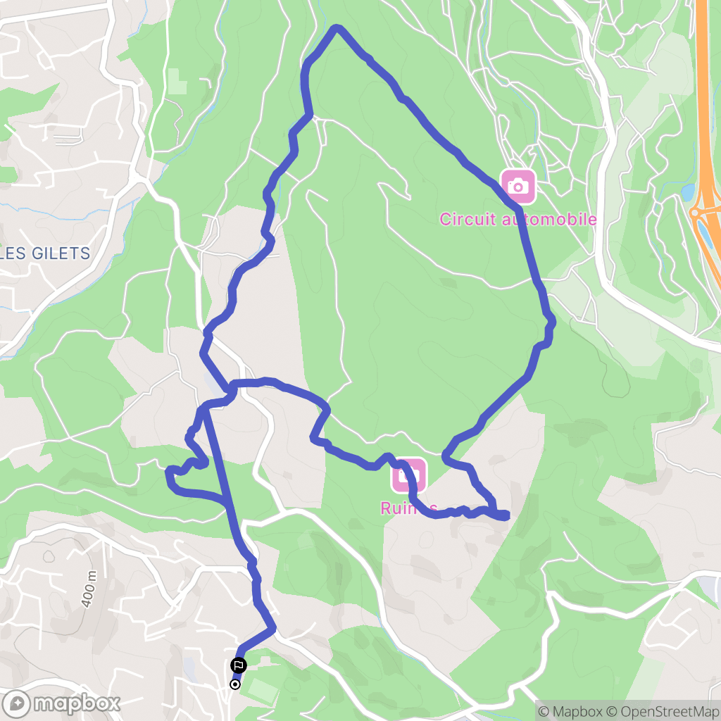 Cadolive : carte du parcours de randonnée - France