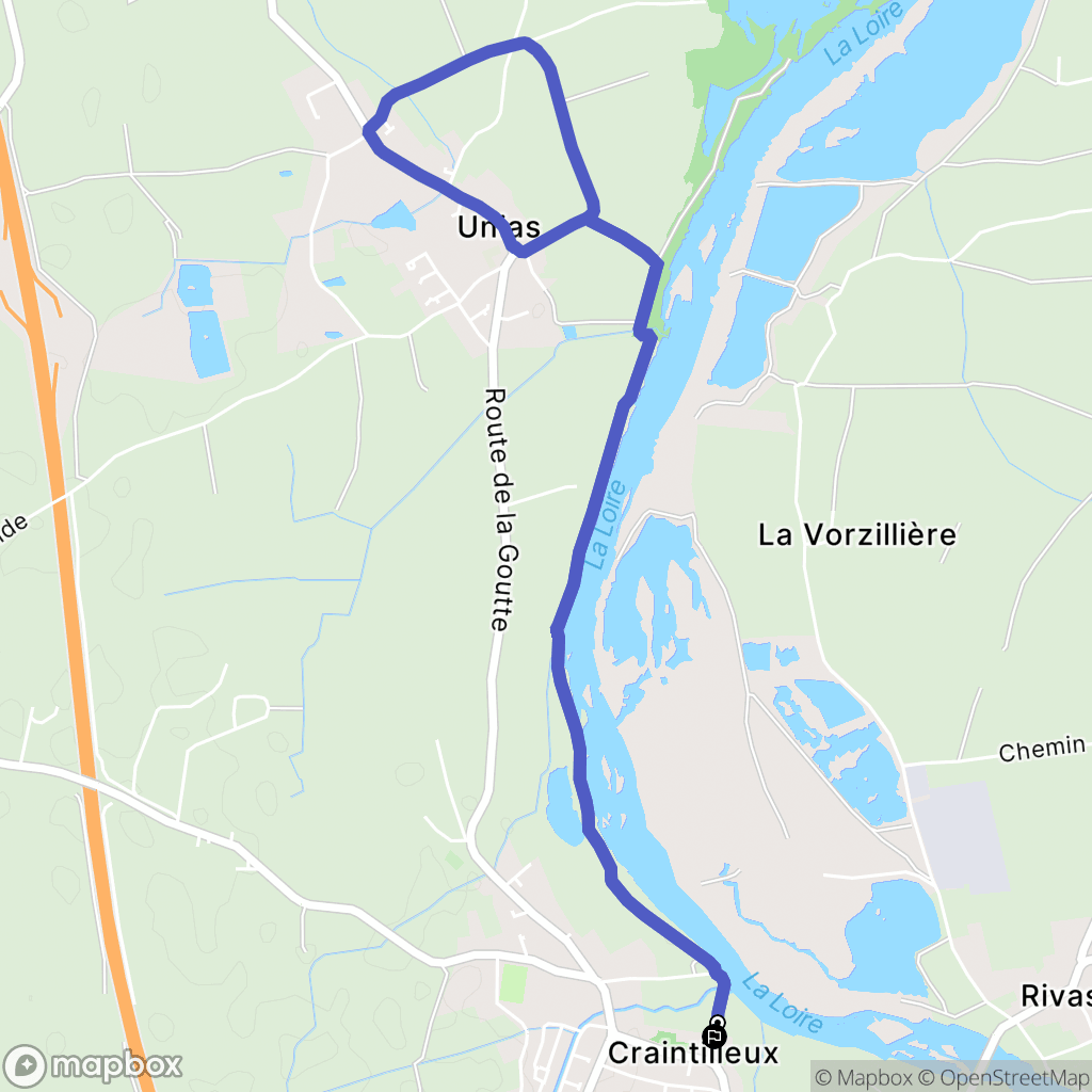 Craintilleux : carte du parcours de randonnée - France