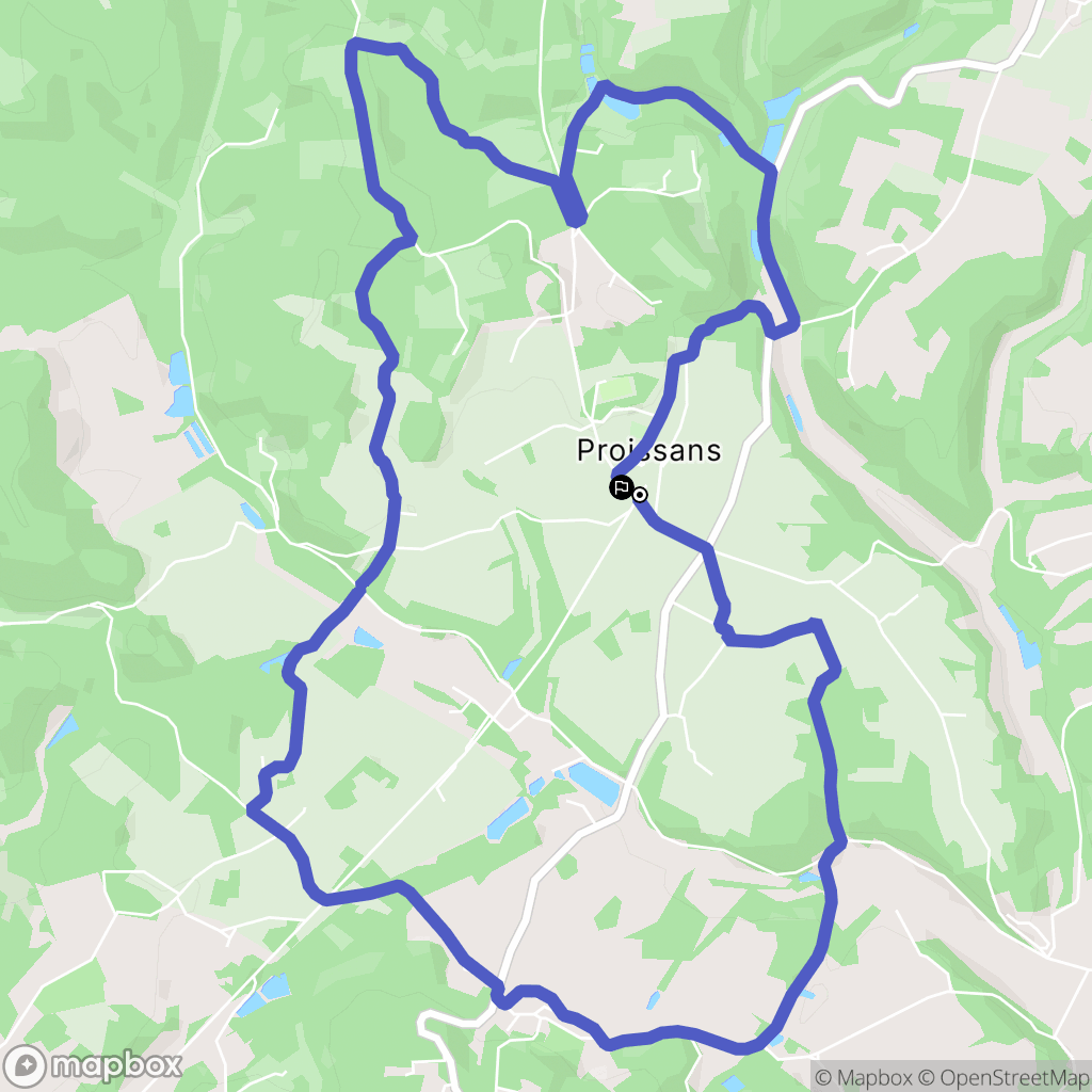 Proissans : carte du parcours de randonnée - France